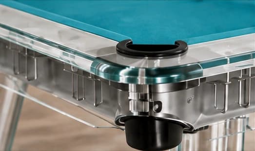 Illustrative detail of the Flint Glass rail and pocket materials