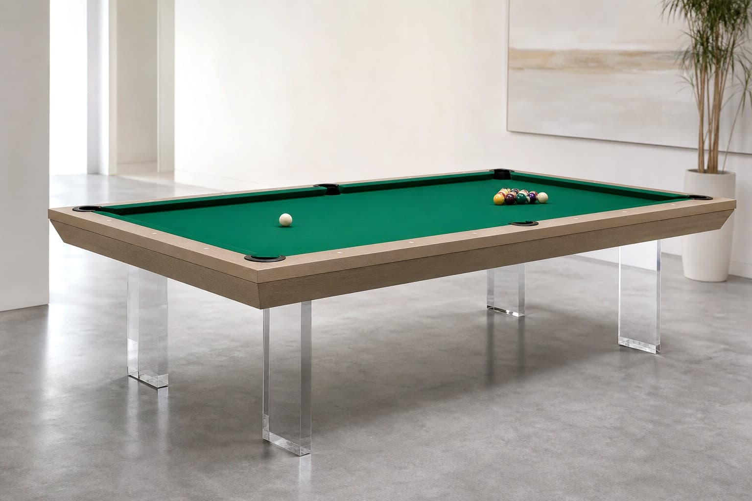 Flint Acrylic — modern designer game table by FLINT Billiards