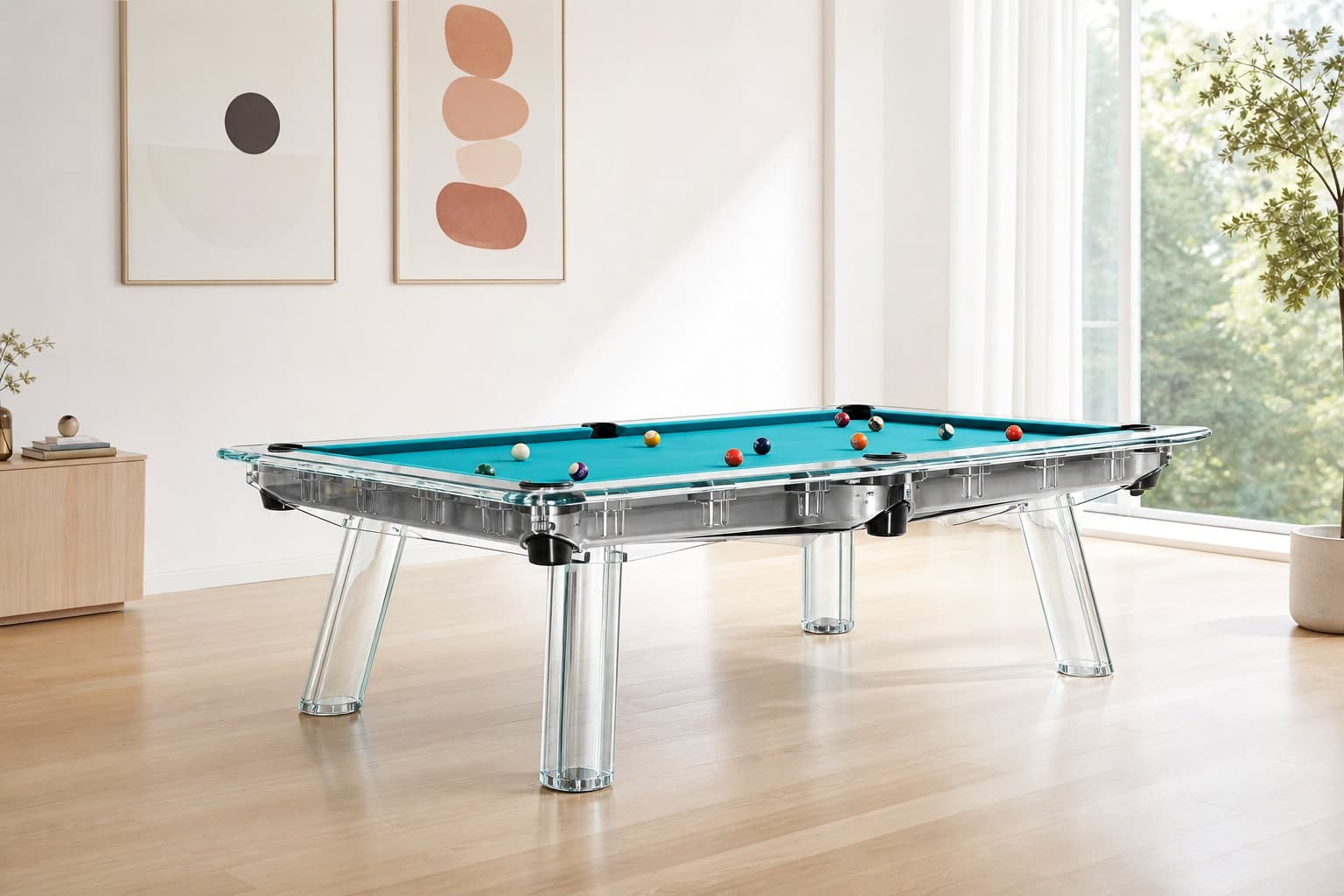 Flint Glass — modern designer game table by FLINT Billiards